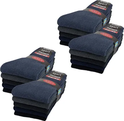 Produktbild von 10 | 20 | 30 Paar Sportsocken Tennissocken Arbeitssocken Damen & Herren - 20 Paar Gemischt 47-50