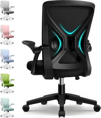 Produktbild von Portreen Bürostuhl, Schreibtischstuhl, bürostuhl ergonomisch mit Verstellbaren Armlehnen, höhenverstellbar,S-förmige Lendenstütze,Chefsessel 150kg