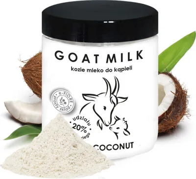 Zdjęcie produktu dla e-FIORE Kozie mleko do kąpieli z kolagenem, pantenolem, olejkiem jojoba sweet coconut, 400 g
