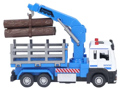 Produktbild von Holzfäller-Spielzeug, 1:32 Holzfällerfahrzeugmodell mit leichtem Musikeffekt für 6-Jährige in Blau