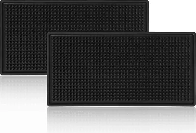 Image de Tapis de bar Tapis de bar de service Silicone haute performance Pad de séchage pour bar club cuisine café 30x15cm 2 pièces robuste durable résistant au lave-vaisselle