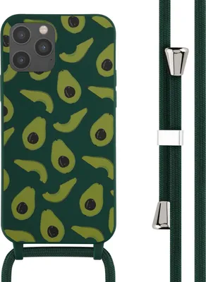 Image de imoshion Étui design en silicone avec cordon pour l'Apple iPhone 12 (Pro) - Vert avocat