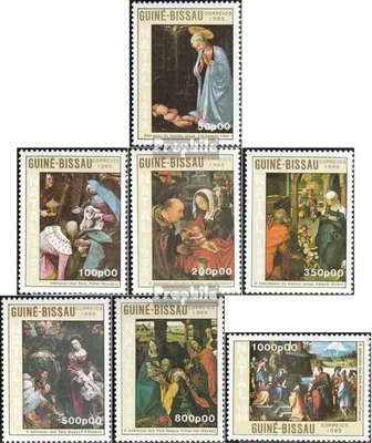 Produktbild von Briefmarken Guinea-Bissau 1989 Mi 1104-1110 (kompl.Ausg.) postfrisch Weihnachten: Gemälde