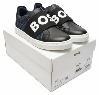 Zdjęcie produktu dla BOSS Kidswear – Luksusowe Sneakersy Slip-On | Logo Mania | Rozmiar 38 | NOWE