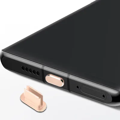 Produktbild von Cadorabo Schutzkappe für USB C in Gold Staub Schutz Stecker Stöpsel Staubdicht