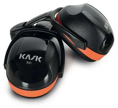 Productafbeelding van KASK gehoorbescherming capsules voor helmen, modellen Plasma AQ en ZENITH, kleur oranje