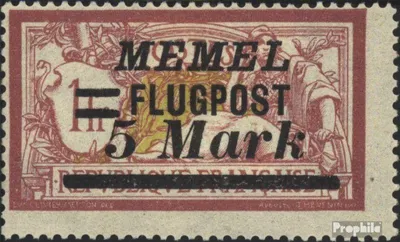 Produktbild von Briefmarken Memelgebiet 1922 Mi 105 mit Falz Flugpostmarke