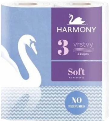 Obrázok produktu pre Toaletný papier 3-vrstvový HARMONY SOFT – 4ks 30499