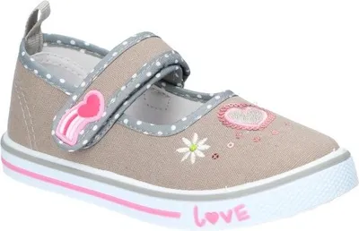 Produktbild von AMERICAN CLUB TEN151 Kinder Ballerinas mit Klettverschluss, Kinderschuhe, konturierte Lederdecksohle, Grau 27