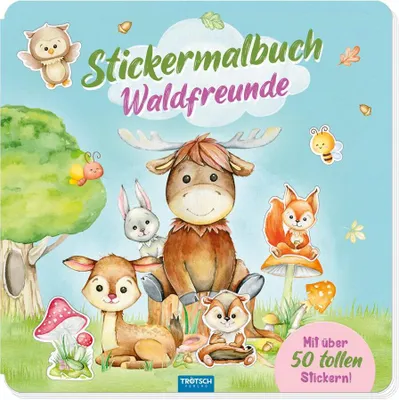 Produktbild von Trötsch Malbuch Stickermalbuch Waldfreunde