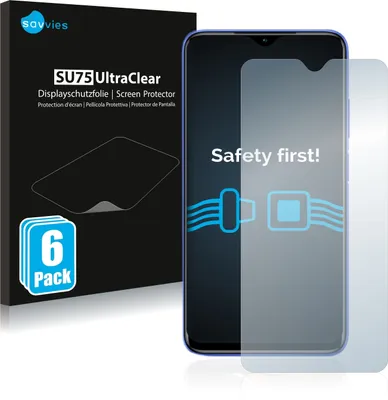 Produktbild von 6x Für Xiaomi Redmi 9T Schutzfolie Savvies Displayschutz Display Schutz Folie Klar Transparent