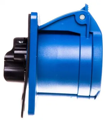 Produktbild von Einbausteckdose 16A 3P 230V /75x75/ blau IP44 TWIST 313-6f7