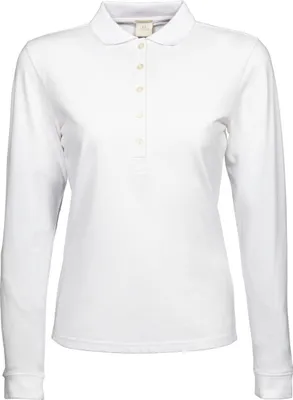 Immagine prodotto di Tee Jays 146 | Ladies Stretch Long Sleeve Poloshirt - Colore: Bianco - Taglia: S