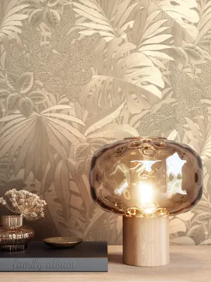 Produktbild von NEWROOM Tapete Gold Vliestapete Glänzend - Dschungeltapete Tropisch   Dschungel Blätter Blätter Floral Monstera