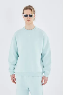 Produktbild von Basic Sweatshirt Oversize Fit Pullover Uni M Weiß