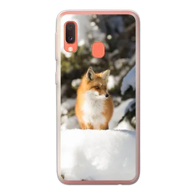 Produktbild von MuchoWow® Handyhülle Schutzhülle Hülle für Samsung Galaxy A20e Fuchs - Schnee - Baum Silikon Softcase Handy Hülle - Abdeckung