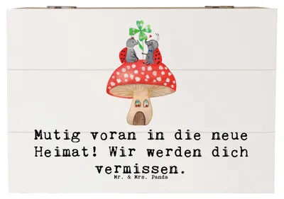Produktbild von Mr. & Mrs. Panda Box Umzug in eine neue Stadt 22 x 15 cm - Weiß - Geschenk, inspirierende Sprüche, fotobox, Geschenkbox, Truhe, Schatulle, Trost, Veränderungen, Vertrauem