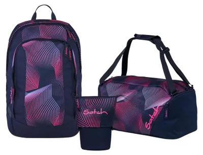 Produktbild von Satch, Schulrucksack-Set AIR Seismic Pink 3-teilig