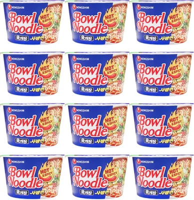 Produktbild von Nong Shim Nudelsuppe Bowl scharf (Yukgaejang Sabalmyun) 12x100g