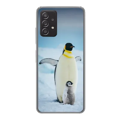 Produktbild von MuchoWow® Handyhülle Schutzhülle Hülle für Samsung Galaxy A53 5G Kaiserpinguin mit Jungen Silikon Softcase Handy Hülle - Schutzabdeckung