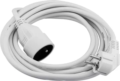 Immagine prodotto di Cavo di prolunga 1 presa 5m con/senza 3x1,5mm2 BIANCO