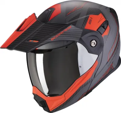 Zdjęcie produktu dla Moto přilba SCORPION ADX-1 TUCSON matná cementově šedo/červená XS