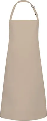 Produktbild von Karlowsky Latzschürze BASIC mit Schnalle 75 x 90 cm unisex Polyester/Baumwollmix Sand