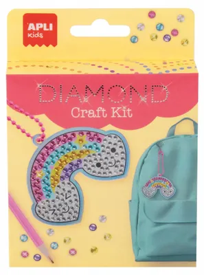 Produktbild von Apli Kids DIY Diamant Schlüsselanhänger Set Regenbogen Kreativ