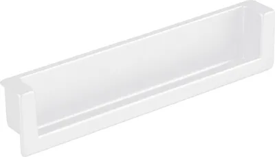 Produktbild von Muschelgriff Syrakus LA 128 Einlassgriff mit Einlassmaß 134x26,2mm, Zinkdruckguss weiß matt