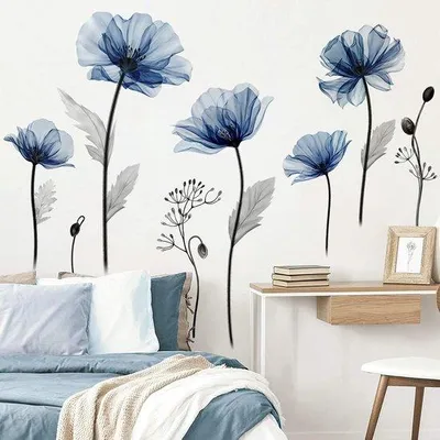 Produktbild von Famanu Wandaufkleber Blumen - 2 Bögen, bunt