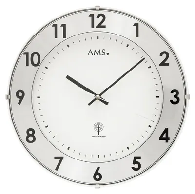 Produktbild von AMS Funk-Wanduhr, Funkwerk, D30x4cm, 5948