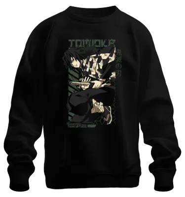 Produktbild von Giyu Tomioka Kimetsu no Yaiba Demon Slayer Anime Geschenk Sweatshirt Pullover, Schwarz, M