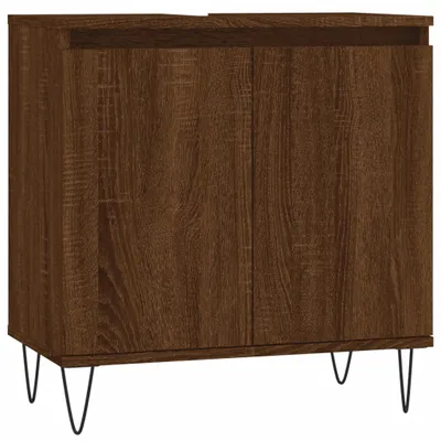 Produktbild von Badschrank Braun Eichen-Optik 58x33x60 cm Holzwerkstoff