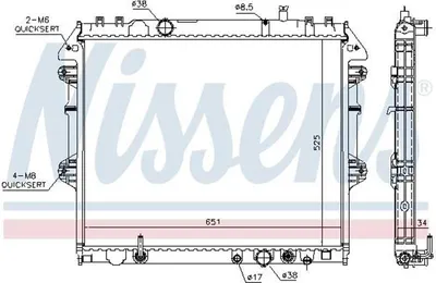 Produktbild von Kühler, Motorkühlung NISSENS 646897