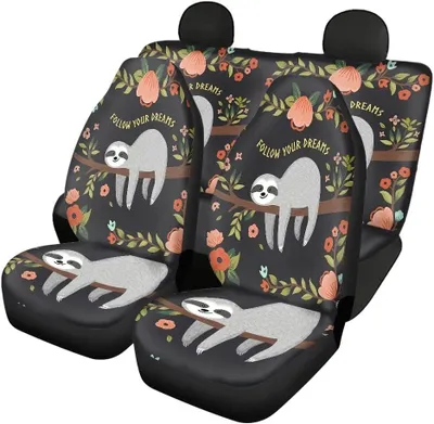 Produktbild von Autositzbezüge Set 4-teilig, universelle Passform, atmungsaktiv Polyester, für Autositz
