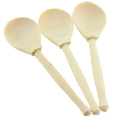 Image de Set en bois "3 petites cuillères en bois" 14 cm