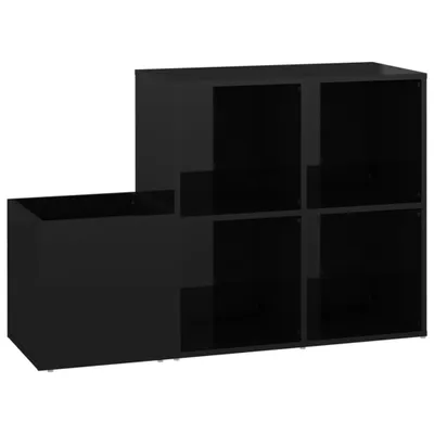 Produktbild von vidaXL Flur-Schuhschrank Hochglanz-Schwarz 105x35,5x70cm Holzwerkstoff