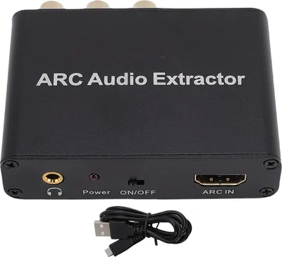 Immagine prodotto di Adattatore ARC, muting automatico del segnale, 192 kHz, interfaccia multimediale HD, convertitore ottico coassiale per TV, lega di alluminio
