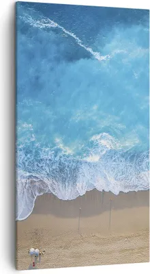 Produktbild von Bild auf Leinwand - Leinwandbild - Einteilig - Strand Rand Meer - 45x80cm - Wand Bild - Wanddeko - Wandbilder - Leinwanddruck - Bilder - Wanddekoration - Leinwand bilder - Wandbild - PA45x80-5118
