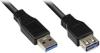 Zdjęcie produktu dla Alcasa 5m USB 3.0 A, 5 m, USB A, USB A, USB 3.2 Gen 1 (3.1 Gen 1), Męska/Żeńska, Czarny