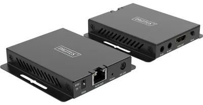 Obrázek produktu pro Digitus DS-55342, 3840 x 2160 px, AV vysílač a přijímač, 40 m, Kabel, Černá, HDCP