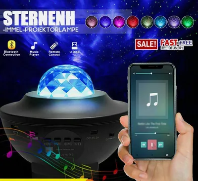 Produktbild von LED Sternenhimmel Lampe Projektor Galaxy Bluetooth Musik Starry Stern Nachtlicht