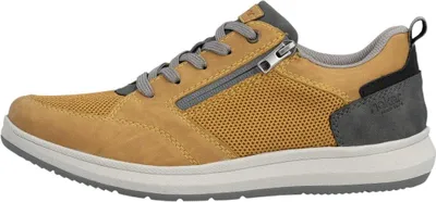 Image de Chaussures de ville Rieker pour hommes : mocassins, chaussures de sport à lacets, couleur jaune, style décontracté