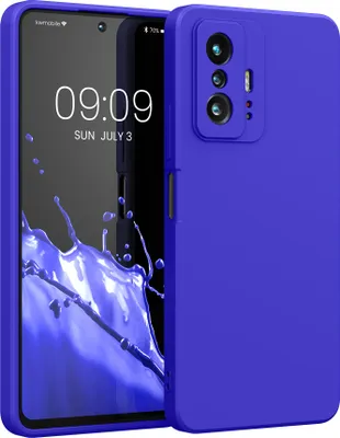 Produktbild von kwmobile Hülle kompatibel mit Xiaomi 11T / 11T Pro Hülle - gummierte TPU Silikon Handyhülle - Schutzhülle für kabelloses Laden - Case in Baltik Blau
