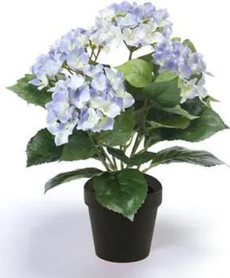 Produktbild von artplants.de Kunstblume Hortensie IDOIA, hellblau, 35cm - Kunsthortensie