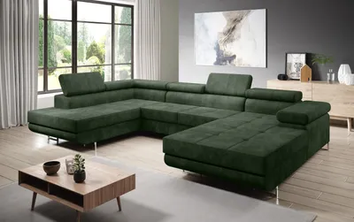 Produktbild von FurMeb24 - Ecksofa MANDANA U - LINKE SEITE , Sofa mit  Bettk€sten und Schlaffunktion - Kronos 14