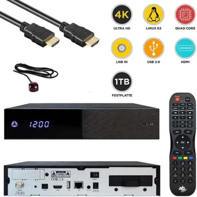 Produktbild von AB PULSe 4K UHD 1x DVB-S2X Sat Receiver 1TB HDD