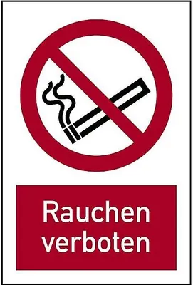 Produktbild von Dreifke® Verbotsschild, Kombischild, Rauchen verboten | Folie selbstklebend |...