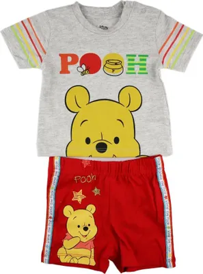 Produktbild von Disney Winnie der Pooh Jungen Baby Sommerset Shorts plus T-Shirt – Grau / 62