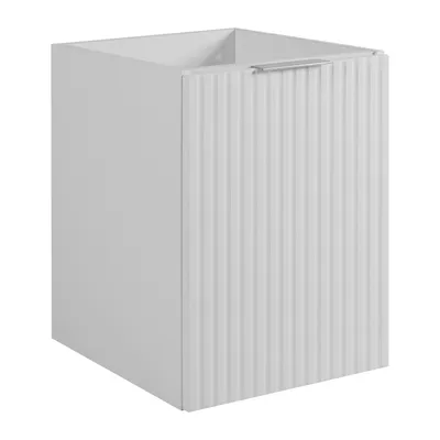 Obrázek produktu pro RODAN - Koupelnová Skříňka - 40 CM - Bílý Mat - MDF - Drážkované Dveře - Bez Horní Desky - 2 Police - Koupelnový Nábytek - Skříňka do Koupelny